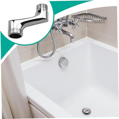 2Pcs Shower Head Adapter, Brass Shower Head Extender, Adjustable Swivel Arm, 1/2 3/4 Offset Connection, Excentric Toilet Connection Extender