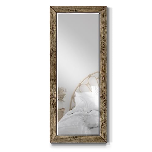 Barnwood Wood Full Length Mirror - Distressed Tonal Walnut (AR2-L05S) - color: Walnut, size: 61"L x 25"W