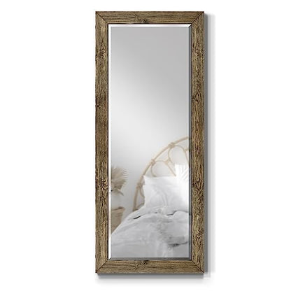 Barnwood Wood Full Length Mirror - Distressed Tonal Walnut (AR2-L05S) - color: Walnut, size: 61"L x 25"W