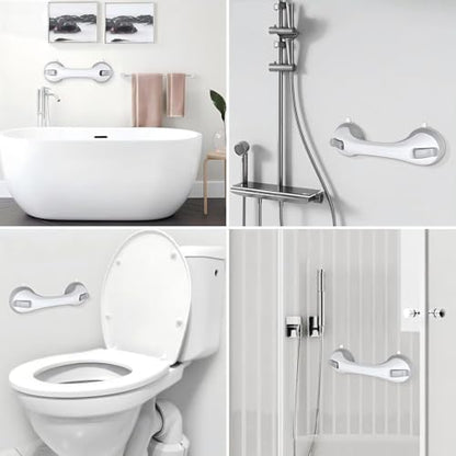 Shower Handle Grab Bars for Bathtubs and Showers, Heavy Duty Shower Handle Removable Shower Handrails for Seniors and Elderly, Bathroom Safety Grip No Drilling Waterproof Grey