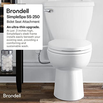 Brondell Bidet Attachment SS-250 SimpleSpa with Fresh Water Spray, Dual Nozzle, Adjustable Pressure + Portable Travel Bidet GoSpa GS-70 Bundle