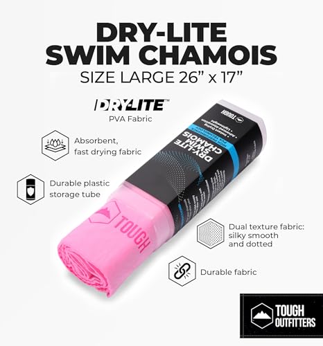 Tough Outfitters Quick Dry Towel - Travel Towel Fast Drying Lightweight - Compact Microfiber Towels for Body Camping Swim Beach Camp Backpacking - Quick Dry for Swimmers - color: Medium - 13" X 17 " - Pink