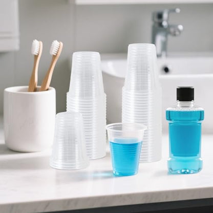 SIUQ 1500 Pack 5 oz Clear Plastic Cups, Disposable Mouthwash Cups | Plastic Cups 5 Ounce, Cold Party Drinking Cup for Party, Picnic, BBQ, Travel, Events and Everyday Use - style: 5 oz-1500pack