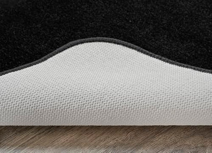 Garland Rug Traditional Bath Rug Set, 2-Piece Set, Black - color: Black, size: 2 Bath Rugs (17" x 24", 21" x 34")