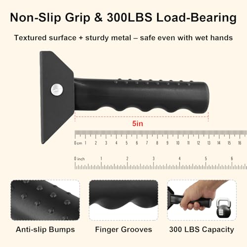 Doorway Assist Handle Flip Up Grab Bar for Seniors | Providing Support & Balance, Non-Slip 300 LBS Capacity, Small Safety Grab Handle for Mobility-Impaired Users