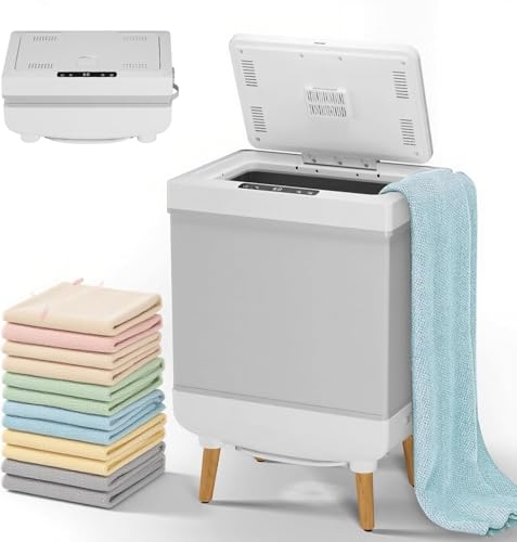 GarveeLife 35L Foldable Towel Warmer Bucket, Portable Hot Air Towel Dryer & Sterilizer with Silver Thermal Liner & Stand, Fast Drying for Bathroom, Travel, Home Use, Compact Storage Design - size: 35L - Foldable