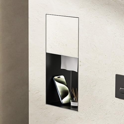 Recessed Toilet Paper Holder,Hidden Wall-Mounted Tissue, Trash Can Niche,Recessed Stainless Steel Wall Niche,Dispenser and Built-in Organizer,9.4 * 17.3 * 5.5in - size: 9.4*17.3*5.5in