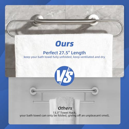 FSA Eligible, Grab Bar for Bathroom with Towel Holder, 31" Towel Rack Wall Mounted, 16" Grab Bars with Towel Rack, Safety Bar for Shower, Grab Bars for Elderly for Wall, Stainless Steel Towel Racks - style: 31 inch wide upgrade