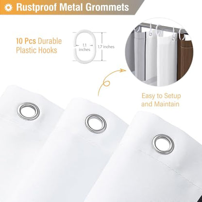 BTTN 54x78 Stall Modern Geometric Waterproof Fabric Shower Curtain, Brown | Narrow Long, Premium Polyester, Weighted Hem, 10 Plastic Hook, Vibrant Color, Wrinkle-resistant, Quick-Dry, Machine Washable - color: Brown, size: 54"W x 78"L (Pack of 1)