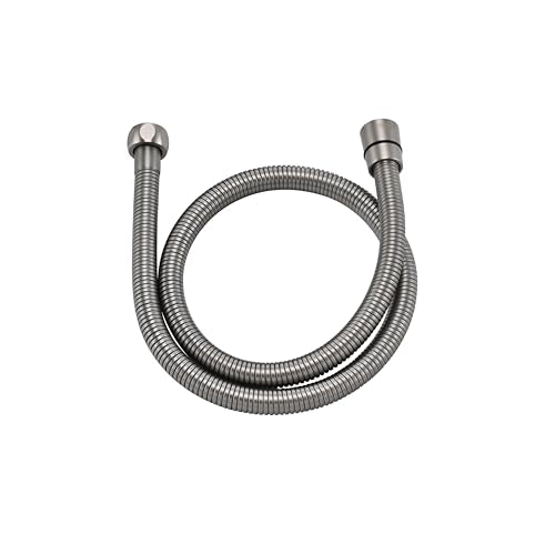 39 Inches 304 Stainless Steel Shower Hose Extra Long Brushed Nickel | High Pressure Handheld Shower Head Hose with Brass Insert and Nut,Flexible Rv Shower Hoses Replacement For Cleaning Pet 1 Pcs - color: Brushed Nickel, size: 39 Inches