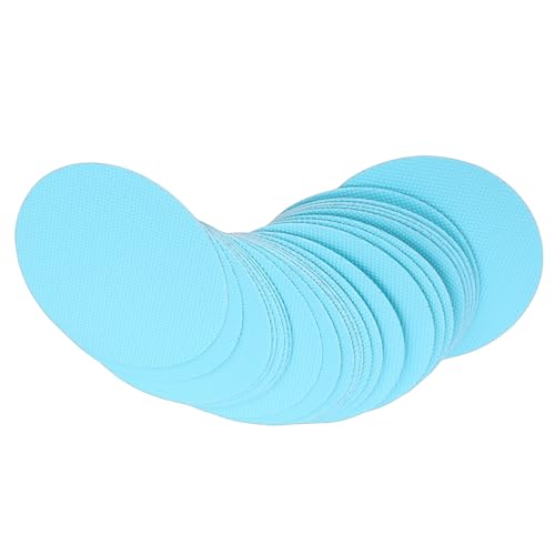 ZJchao 24 Pcs Anti Slip Shower Stickers, PEVA Bathroom Safety Stickers with Strong Adhesive for Bathtub Shower Stairs Boat (Blue) - color: Blue