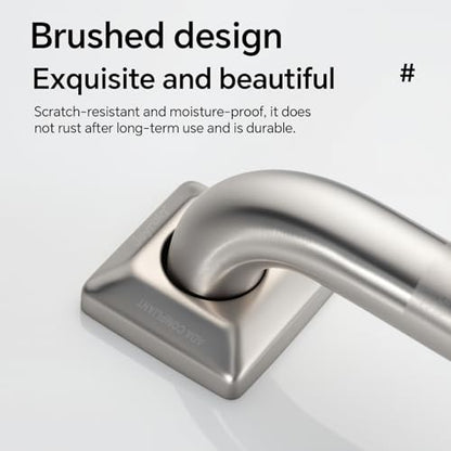 joyrain 500lb Capacity Stainless Steel Grab Bar - Heavy Duty Bathroom Safety Rail for Elderly, Anti-Slip Shower Handle, ADA Compliant (Peened, 16 inch) - color: Peened, size: 16 inch