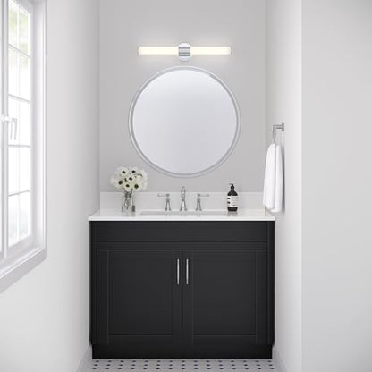 ML Lighting 2221-CH Trumann 1-Light Vanity, LED Polished Chrome - color: Polished Chrome, size: 24-Inch