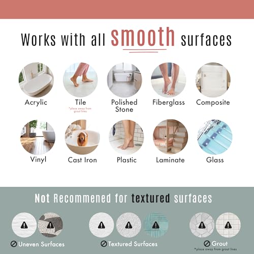Anti Slip Shower Stickers, Non Slip Bathtub Stickers for Safety, Shower Floor non slip stickers with Scraper for Bathtub, Shower, Stairs, Boats. Bathtub Non Slip Stickers 28 Clear Hexagon - 3 in wide