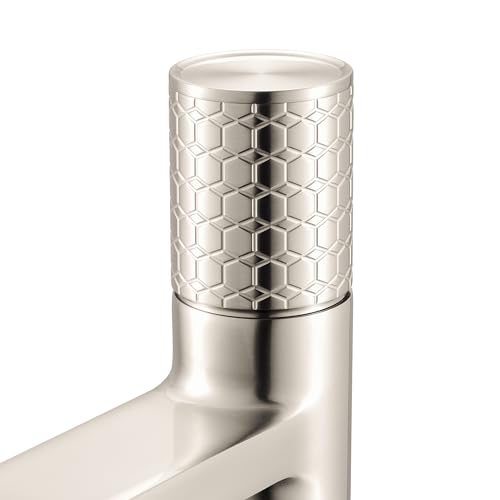 Ruvati Emilio Single Hole Diamond Pattern Bathroom Faucet in Stainless Steel Brushed Nickel - RVF5133BN - color: Brushed Nickel
