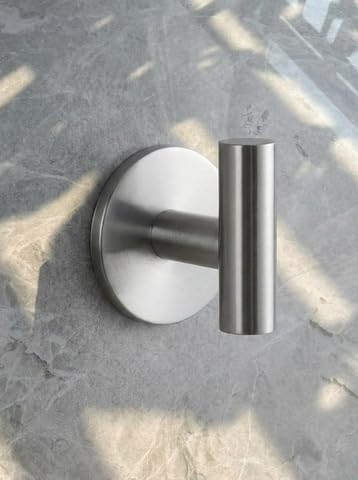 RunBaiNian3-Piece Bathroom Hardware Set Brushed Nickel | Toilet Paper Holder, Double Robe Hook, Towel Bar, Wall Mounted Stainless Steel - color: Lasiyin