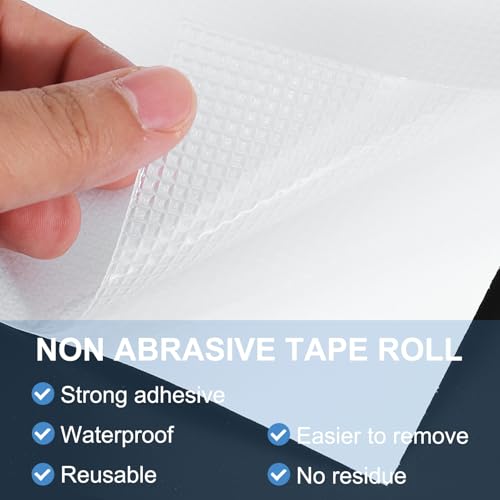 PATIKIL 2 Inch x 10 Feet Non-Slip Grip Tape, Waterproof Non-Abrasive Traction Tape Self-Adhesive Cushion Pad Strips for Handrails Game Controllers Ovens- 1 Roll (Clear) - color: Clear, size: 2 Inch x 10 Feet