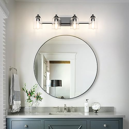 Solfart 4 Lights Matt Black Bathroom Vanity Lights Over Mirror - color: Matt Black, size: 4 Lights