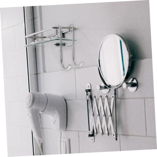 WOONEKY Stainless Steel Shower Hook Door Towel Hanger for Bathrobes Loofahs and Clothes Heavy Duty Glass Door Organizer No Installation Required - size: 12X5X4.8CM