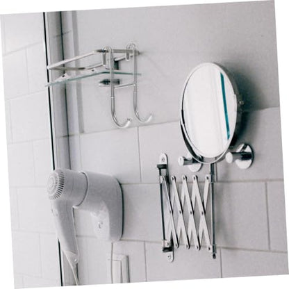 WOONEKY Stainless Steel Shower Hook Door Towel Hanger for Bathrobes Loofahs and Clothes Heavy Duty Glass Door Organizer No Installation Required - size: 12X5X4.8CM