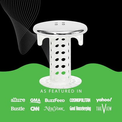 SinkShroom Revolutionary Bathroom Sink Drain Protector Hair Catcher, Strainer, Snare, Silicone , Brushed, Sinkshroom Chrome Edition, 1" -1.4" - color: Sinkshroom Chrome Edition