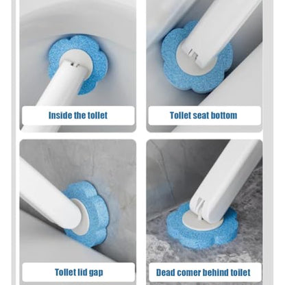 2026 New Disposable Toilet Brush, Disposable Toilet Cleaning System, Ocean/Lemon/Lavender 3 Aromatherapy, Includes Disposable Cleaning Stick, Storage Box and Scented Refill Tabs (White-Lavender*18) - color: White-lavender*18