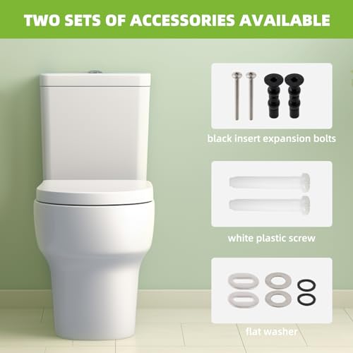 Round Toilet Seat Soft Close, 16.5" Standard Round Toilet Lid, Cotton White | Universal Toilet Replacement Compatible with TOTO/Kohler/Gerber/American Standard, 2-pack Toilet Bolts and Nuts - style: Universal Round Fit