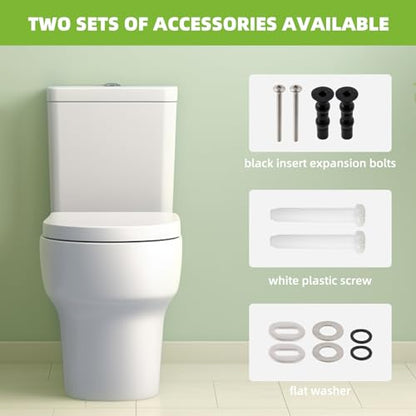 Round Toilet Seat Soft Close, 16.5" Standard Round Toilet Lid, Cotton White | Universal Toilet Replacement Compatible with TOTO/Kohler/Gerber/American Standard, 2-pack Toilet Bolts and Nuts - style: Universal Round Fit