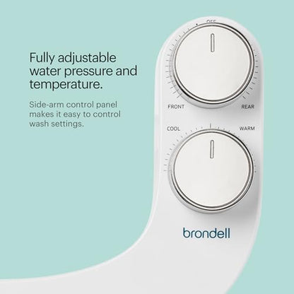 Brondell Bidet - FreshSpa Comfort Plus Bidet Attachment - Dual Temperature and Dual Nozzle with Retractable Nozzles and Self-Cleaning Function