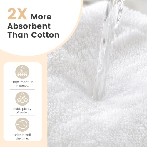 MUKIN Baby Washcloths，Reusable Face Towels, Gentle for Sensitive Skin & Newborns – Highly Absorbent Wash Cloths for Bath, Burping, Makeup Removal，6 Pack – 10"x10"