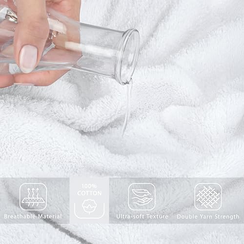 Cotton Paradise 100% Cotton Turkish Towel, Soft Absorbent Quick Dry, 40x80 Oversized Bath Sheet Towel, Snow White - color: Snow White, size: 40"x80"