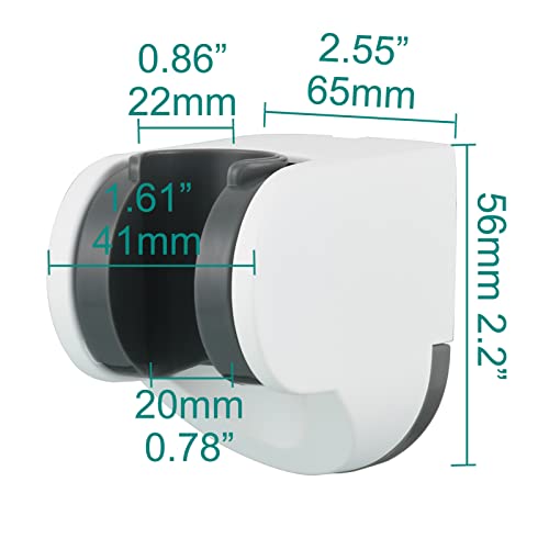 White Shower Bracket Wall Mount Plastic Shower Head Holder for Hand Held, ST01W - style: White