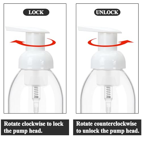 3 Pack 8oz Foaming Soap Dispenser BPA Free Clear Plastic Refillable Pump Bottle for Liquid Shampoo and Hand Soap