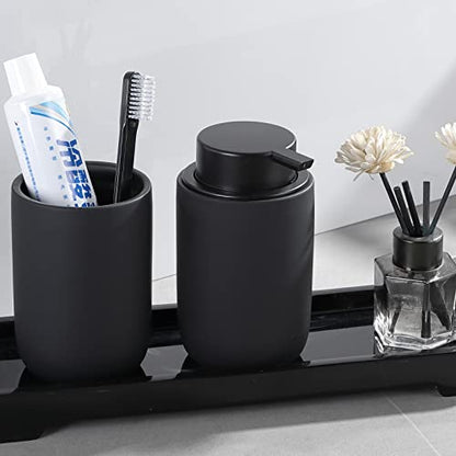Black Foaming Hand Soap Dispenser - Bathroom Lotion Hand Pump Dispenser Matte Black Foam Soap Dispenser Ceramic Dish Liquid Dispenser for Hand Wash Dispenser (Rubber Paint) - color: Black(rubber Paint), size: Foam dispenser
