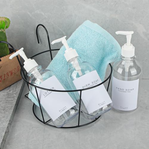 Shampoo and Conditioner Dispenser for Shower Wall,Shower Soap Dispenser 3 Chamber No Drill,Refillable for Shampoo Lotion Oil Shower Soap Hand Soap and Dish Soap… - color: 3 Bottles-clear