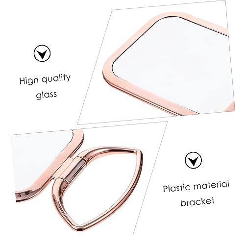 VICASKY Double Sided Magnifying Makeup Mirror Rose Gold Folding Tabletop Vanity Mirror Portable for Bathroom Countertop and Dressing Table Stylish for Travel and Business Use