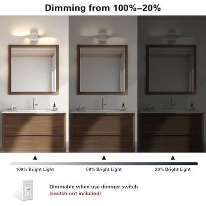 Joossnwell Brushed Nickel Bathroom Vanity Lights Fixtures Over Mirror 5CCT Dimmable Bathroom Light Fixture Modern Vanity Lighting Bar Led Bath Vanity Light 23 Inch Wall Lamp - color: Brushed Nickel, size: 23 inch long