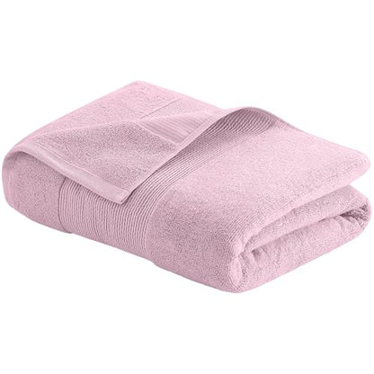 Modern Threads - Air Cloud 2-Pack 100% Zero-Twist Cotton Bath Sheet Set - Super Absorbent & Quick Dry - 500 GSM - Soft & Plush, Pink - color: Pink, size: 2-Pack Bath Sheet