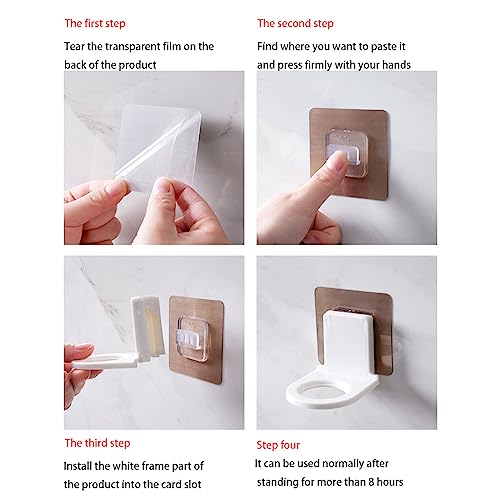 10 Pcs Wall Mounted Pump Hand Stand Hanging Jar Hanger Rack Wall Mounted Pump Hand Stand, Drill Free Wall Soap Dispenser Lotion Container for Kitchen Bathroom,Soap Bottle Dispenser Holder