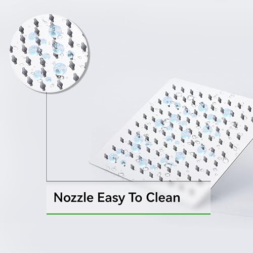 SOLVEX Rain Shower Head - High Pressure Rainfall Shower Head Made of Stainless Steel - High Flow Waterfall Bathroom Square Showerhead (6" Chrome,SP-50016) - size: 6 Inch