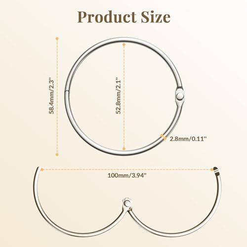 Bathway Shower Curtain Rings, Shower Curtain Hooks 12 Pcs Anti-Drop Shower Rings for Curtain, Brushed Nickel Shower Curtain Rings Rust Proof, Metal Shower Hooks for Shower Curtain Rod Bathroom - color: Nickel, style: Classic Round
