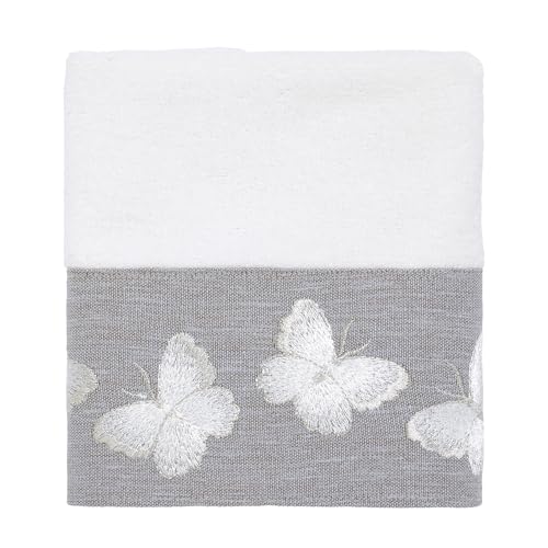 Avanti Linens - Washcloth, Soft & Absorbent Cotton Towel (Yara Collection, White) - color: Yara White, size: Washcloth