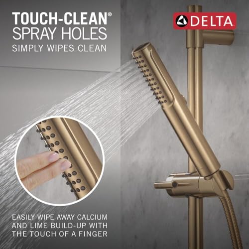 Delta 2-Setting Brushed Gold Wall Mount Handheld Shower Head with ProClean Spray, Hand Held Shower Head and Hose with High Pressure Spray, Lumicoat Champagne Bronze 51537-CZ-PR - color: Lumicoat Champagne Bronze