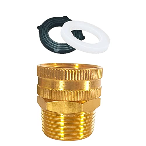 YOUHO Garden Hose Adapter 3/4 NPT Male x 3/4 GHT(F) Drip Irrigation Tubing to Faucet - Reusable Connector Fittings for Most Rain Bird, Orbit, Dig, Toro, Garden Extension Repair Fitting 1PCS - size: 3/4NPT(M) to 3/4 GHT(F)1pcs