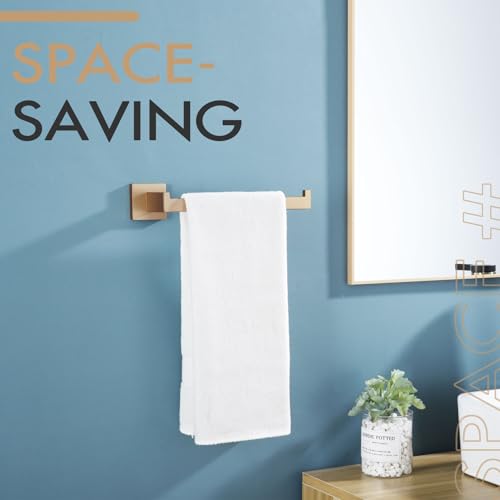 KOKOSIRI Towel Bar for Bathroom Wall Mount 9'' Hand Towel Holder T-304 Stainless Steel Bath Kitchen Accessories, Champagne Bronze B3003CPG - color: Champagne Bronze