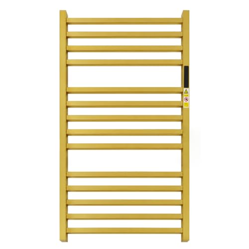 WMHYLYH Luxury 14 Bar Towel Warmer Rack for Bathroom, Wall Mounted Electric Heated Towel Rack with Timer & Fahrenheit Temperature Control, Stainless Steel Towel Heater for Bathroom(Brushed Gold) - size: 14 Bars
