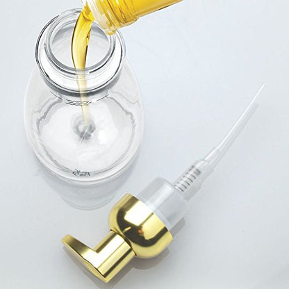 InterDesign Foaming Soap Dispenser Pump, for Kitchen or Bathroom Vanities - Clear/Gold Brass - color: Soft Brass, style: Pack of 1