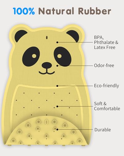 Safe Bath Solution, Bathtub Mat Non Slip for Babies, Toddlers, Kids & Pets, Natural Rubber BPA-Free Low Odor Safer Than PVC, Machine Washable, Suitable for Bathroom, Garden, and Hotel Tubs, Yellow - color: Yellow