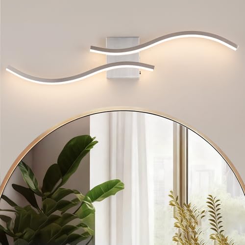 Bathroom Vanity Light Fixture, 32W 5CCT Dimmable Modern Led Bathroom Light Fixtures Over Mirror, Brushed Nickel LED Vanity Lighting Bar for Bathrooms (Brushed Nickel, 31.5inch) - color: Brushed Nickel, size: 31.5inch