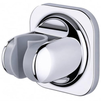 Hand Held Shower Head Holder, Adhesive Showerhead Bracket, Angle Adjustable Shower Wand Holder Wall Mounted, Chrome - color: Chrome